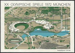 (111cents) West Germany 1972 Olympic Games Munich M/s Mnh
