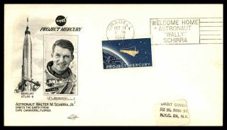 Mayfairstamps Us Fdc 1962 Jersey Project Mercury Astronaut Walter Schirra Jr