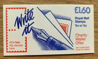 Fs4a £1.  60 Folded Booklet Write It Fountain Pen Design (with Stamps)