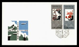 Dr Who 1982 Prc China - Japan Relations Normalization Anniversary J.  84 Fdc C128229