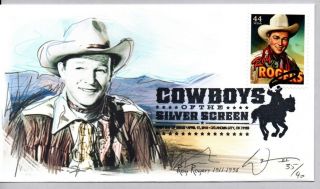 Cowboys Of The Silver Screen Roy Rogers Stamp First Day Of Issue 4/17/2010