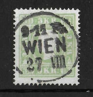 Austria 1858 3 Kr Yellow Green Michel 12ii Cv €180