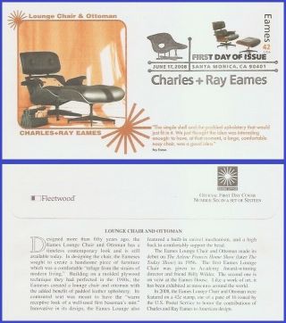 Usa 4333f U/a Fleetwood Fdc Eames Chair And Ottoman