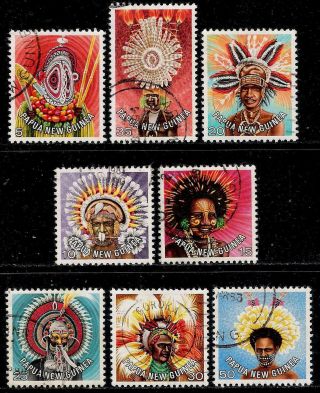 British Colony Papua Guinea 1978 Old Stamps - Papua Traditional Headdresses