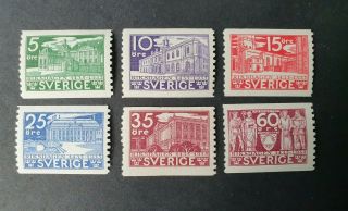 1935 Sweden Sverige Set Swedish Parliament 5 - 60 Ore Vf Mnh B300.  19 Start 0.  99$