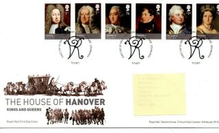 Gb - First Day Cover - Fdc - Commems - 2011 - House Of Hanover - Pmk Th