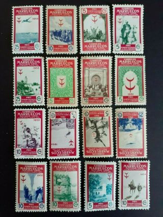 Spain/marrocos Old Mnh Stamps As Per Photo.  Great Value.  Very