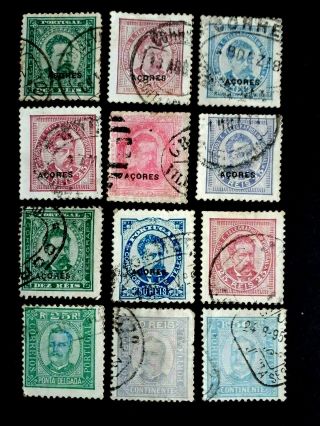 Portugal/azores Scarce Old Stamps As Per Photo.  Very