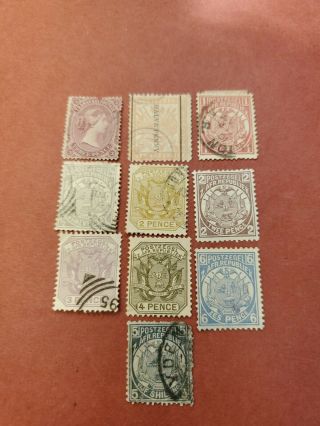 1878 Transvaal Postal Stamps Sc 99,  136 - 158 (10) Mh&used