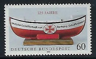 D9556 Nh 1990 Germany Sc 1605 $1.  25 German Life Boat Institution