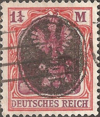 1919,  Poland 1.  1/4 Mk.  Eagle Overprint Local Issue On German Stamp Orange