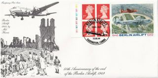 (32482) Gb Fourpenny Fdc Berlin Airlift Cylinder Booklet Oakington 1999