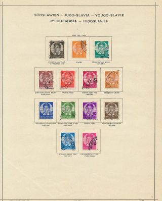 Yugoslavia.  1935 - 41.  Older Album Pages - 10 Scans