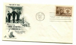 Us 995 First Day Of Issue - Fdc - 3 Cent - Boy Scouts Of America - Art Craft