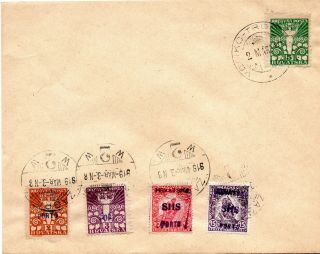 Croatia Shs - Zagreb Postage Due Provisional Complete Set - Cto On Cover