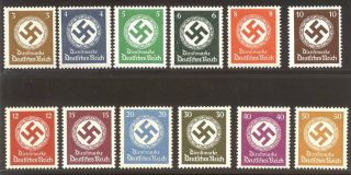 Germany O80 - 91 Nh - 1934 Officials Set ($42)
