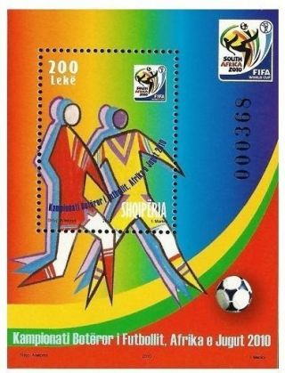 Albania 2010/2011.  Fifa World Cup,  South Africa 2010 Football.  Sport.  Block Mnh