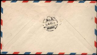 First Fight - San Francisco to Shanghai FAM - 14 1947 Airmail Flight Cover 2