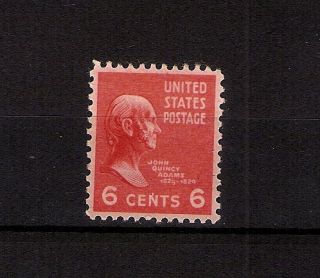 Us Stamp 811 Prexie 6 Cent Nh/og 1932 Presidents John Quincy Adams