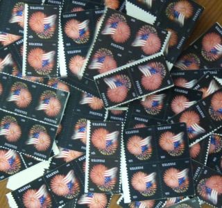 Usps 20 Forever Star Spangled Stamps Blocks Of 2 Or More Face Value $11.  00