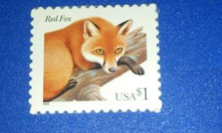 1998 3036 $1.  00 Red Fox Single Stamp