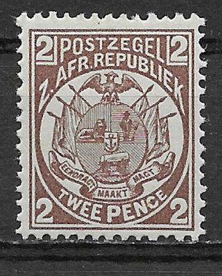 Transvaal,  South Africa,  1885/93,  Coat Of Arms,  2p Stamp,  Vlh
