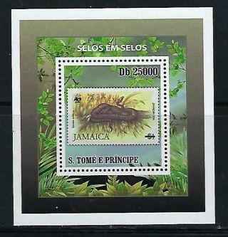 A172 Nh 2010 St.  Thomas Deluxe Souvenir Sheet Of Reptile Jamaican Boa Snake