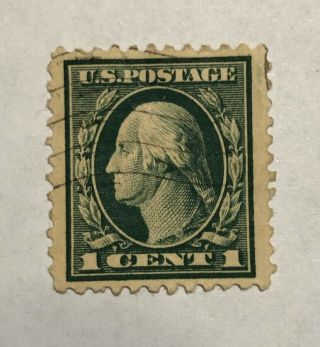 George Washington One Cent Usps Stamp Green Very Rare.