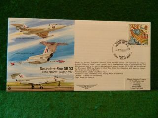Raf Flown Cover - (canberra) - 1997 - Saunders - Roe Sr53 1st Flight - Cowes,  Iow H/s.