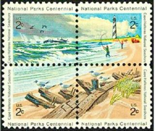 Cape Hatteras 1448 - 1451 Nh Se - Tenant Block National Park Centennial