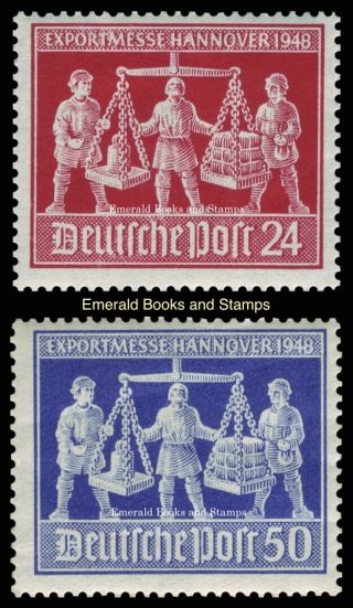 Ebs Germany 1948 Allied Occupation Hannover Export Fair Michel 969 - 970 Mnh