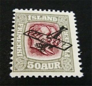 Nystamps Iceland Stamp C2 Og H $75