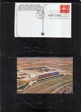 C60 7c Red Jet,  Maxi - Card Cachet.  American Airlines Terminal At Idlew [d533774]