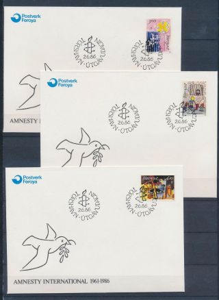 Xb75997 Faroe Islands 1986 Children Stamps Fine Fdc 