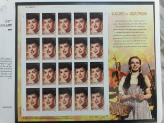 Us Stamps - Sc 4077 - Legends Of Hollywood,  Judy Garland Sheet - Mnh