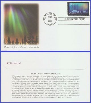 Us 4204 U/a Fleetwood Fdc Aurora Australis Polar Lights