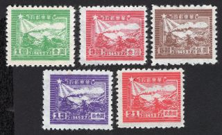 East China 1949 Group Of Stamps Mi 17a,  19a,  20a,  22a,  24a Mng