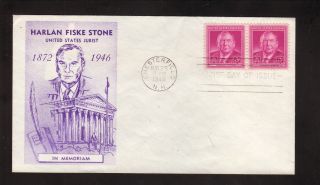 Harlan Fiske Stone - - 1948 First Day Cover - - Chief Justice Supreme Court