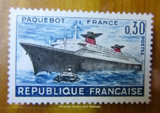 Ebs France 1962 Maiden Voyage Of The Passenger Ship " France " Mnh Yt1325