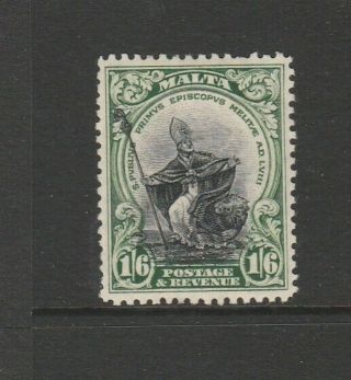 Malta 1930 Postage & Revenue 1/6 Mm Sg 204