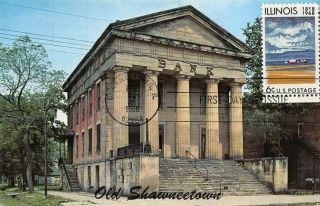 1339 6c Illinois Statehood,  Maxi - Card Cachet.  Bank At Old Shawneetown [q533131]
