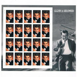 Cary Grant Legends Of Hollywood Stamp Sheet