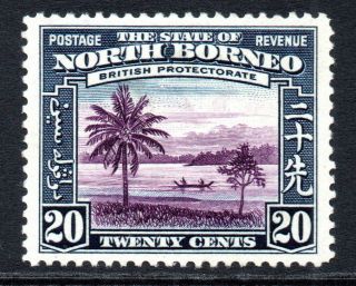 North Borneo 20 Cent Stamp C1939 Mounted