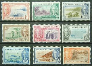 Cayman Islands Stamp 1950 King George Vi Scott 122//131 Sg135//144 Og H