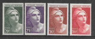 France - 1945.  " Marianne " High Value Definitives - Set Of 4,  Mnh.  Cat £22