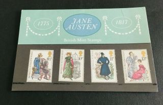 1975 Decimal Stamps Jane Austen Bi - Centenary Presentation Pack No.  75 St111