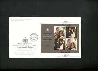 2011 Royal Wedding Min Sheet Gpo Fdc With Wedmore Cds