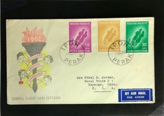 Malaya 1963 Fdc Airmail Cover To Usa - Z2231