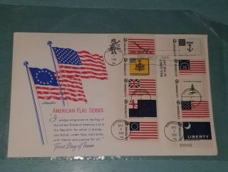 First Day Of Issue American Flag Series Set Of 10 - July 4,  1968