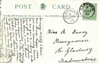 Llyswen And Glasbury Single Rings Postmarks On Postcard Of Builth Wells